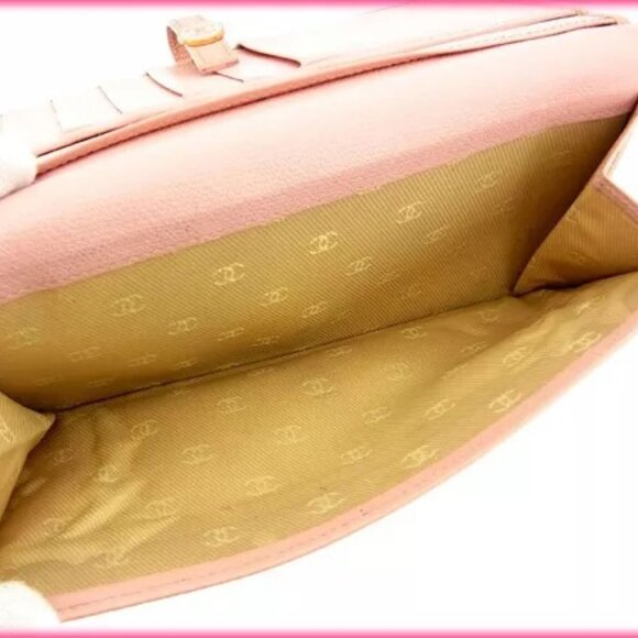Chanel Wallet Purse Long Wallet Coco Button Pink Woman Authentic - Picture 5 of 9